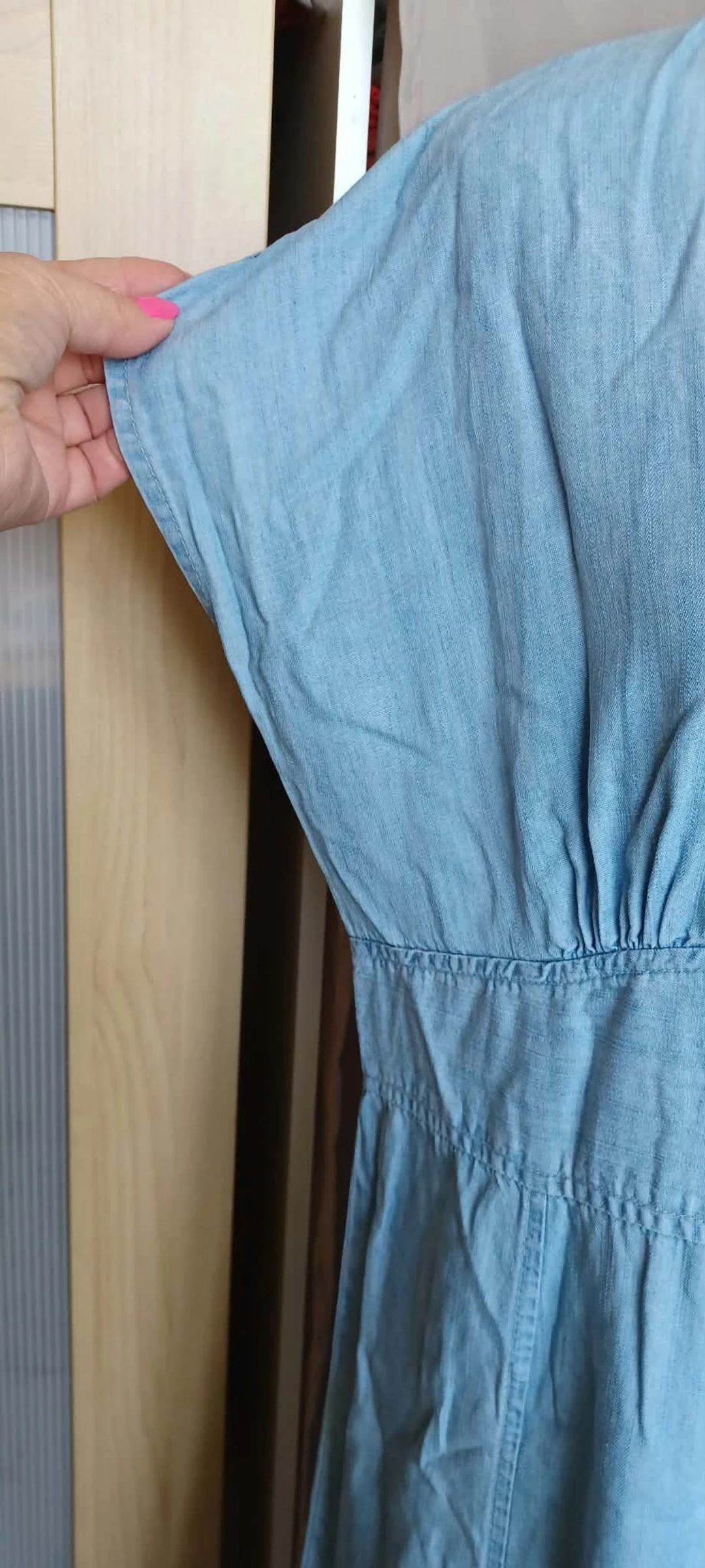 Very pretty fine denim maxi dress for women size M – photo 4